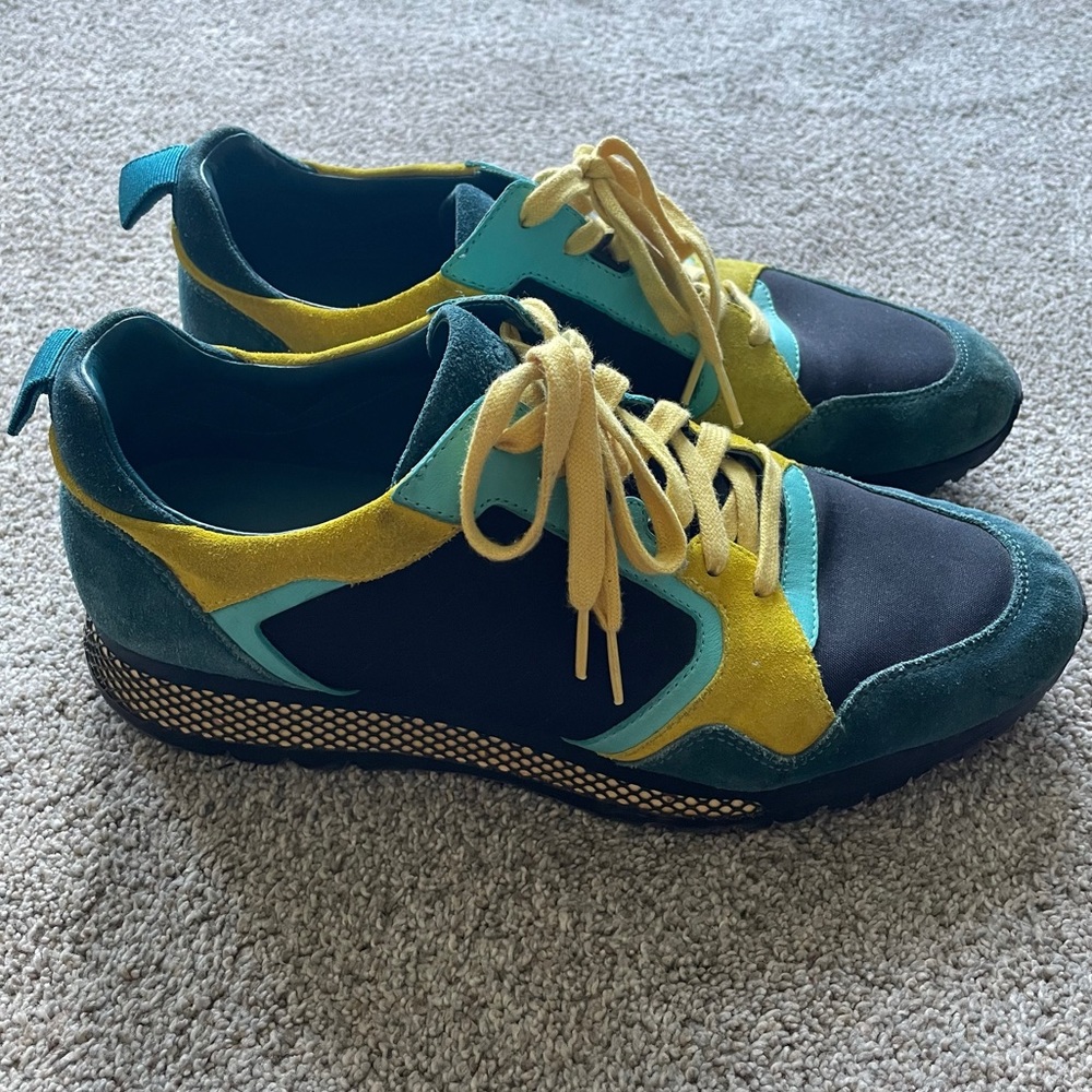 Gucci Multicolor Suede and Nylon Icaro Trainer / Fashion Sneakers Size 10US (9G)